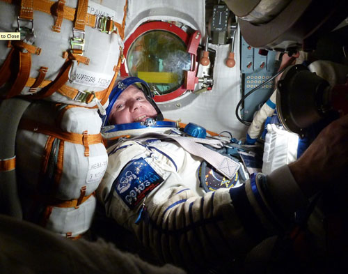 André Kuipers Nederlandse astronaut in Sojoez ruimtecapsule lancering