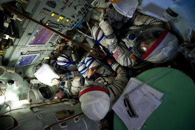 In de Soyuz capsule